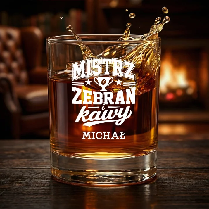 Szklanki Do Whisky z Grawerem Dla Kolegi Z Pracy Prezent Dla Mężczyzny: Mistrz Zebrań I Kawy