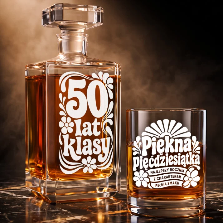 Zestaw Do Whisky Na 50 Urodziny Prezent Dla Kobiety: 50 Lat Klasy Zestaw Do Whisky Na 50 Urodziny Prezent Dla Kobiety: 50 Lat Klasy