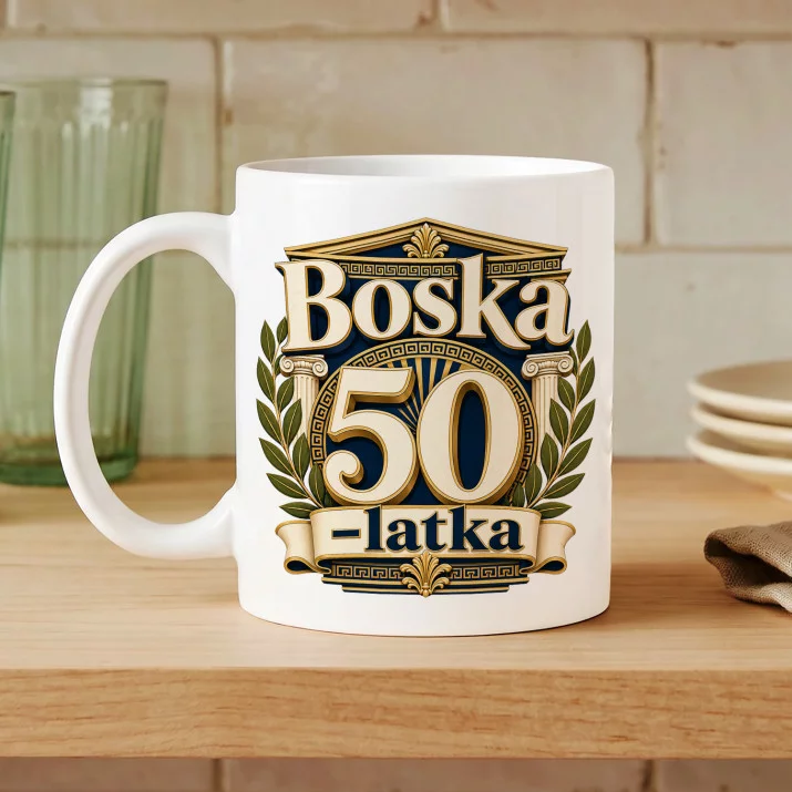 Kubek Z Nadrukiem Na 50 Urodziny Prezent Dla Kobiety: Boska 50-Latka