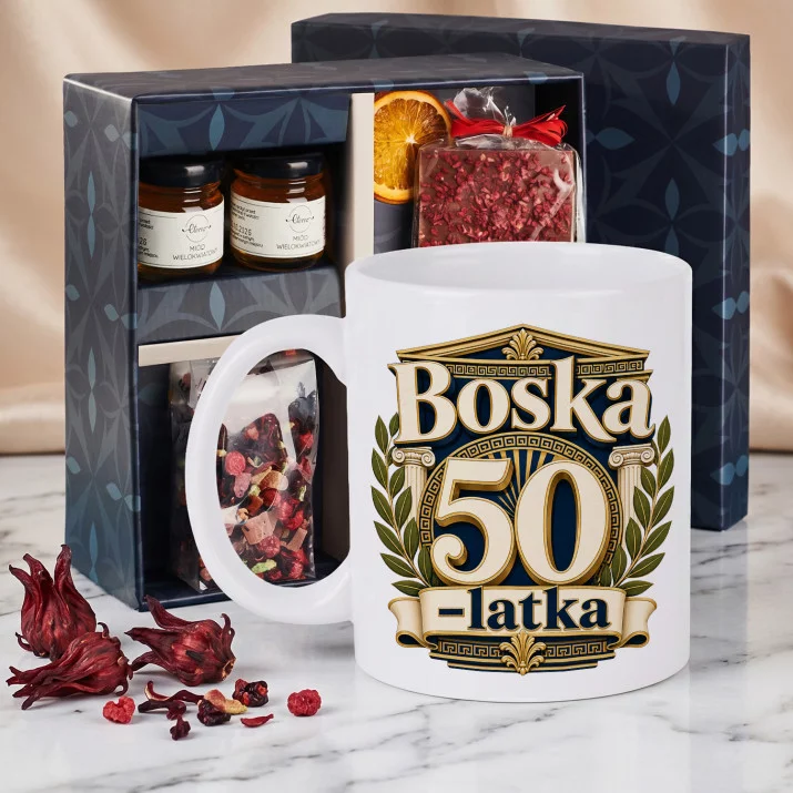 Zestaw Prezenowy Z Kubkiem Na 50 Urodziny: Boska 50-Latka