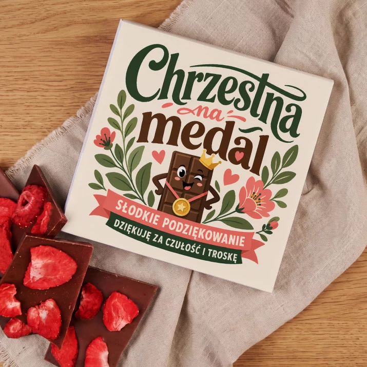 Czekolada Z Truskawkami Dla Chrzestnej Prezent Dla Kobiety: Botaniczna Elegancja