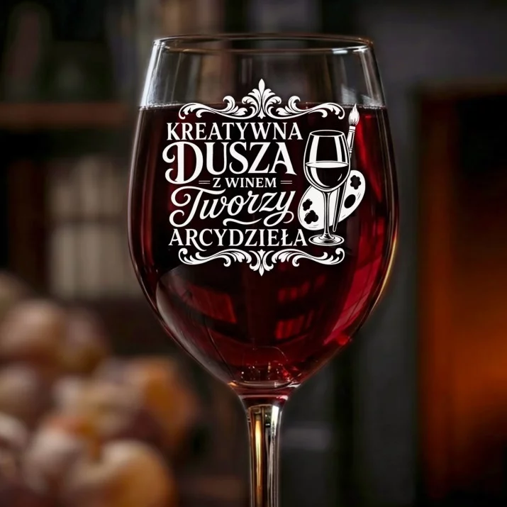 Kieliszek Do Wina Dla Artystycznej Duszy Prezent Dla Kobiety: Kreatywna Dusza Z Winem Kieliszek Do Wina Dla Artystycznej Duszy Prezent Dla Kobiety: Kreatywna Dusza Z Winem