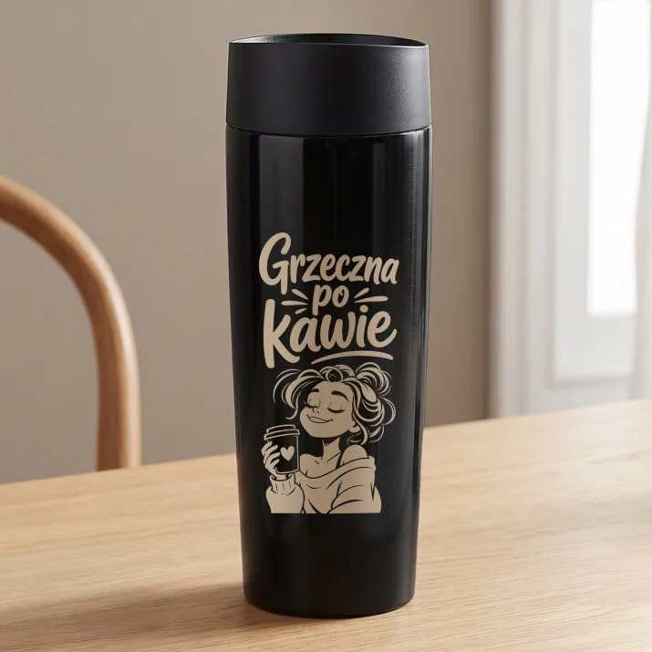 Kubek Termiczny Na Mikołaja Prezent Dla Kobiety: Grzeczna Po Kawie