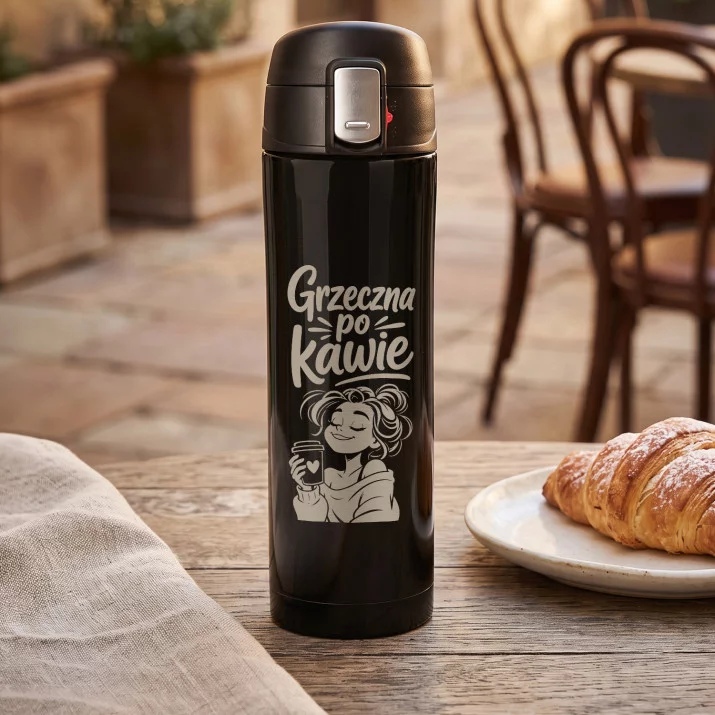 Kubek Termiczny 440ml Na Mikołaja Prezent: Grzeczna Po Kawie