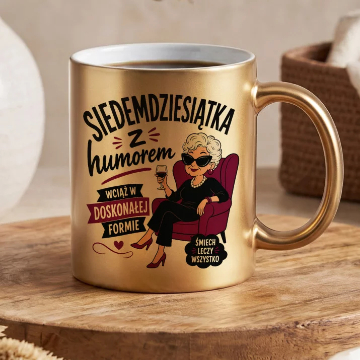 Złoty Kubek Dla 70 Latki Prezent Na 70 Urodziny Dla Kobiety: Humor Na Siedemdziesiątkę Złoty Kubek Dla 70 Latki Prezent Na 70 Urodziny Dla Kobiety: Humor Na Siedemdziesiątkę