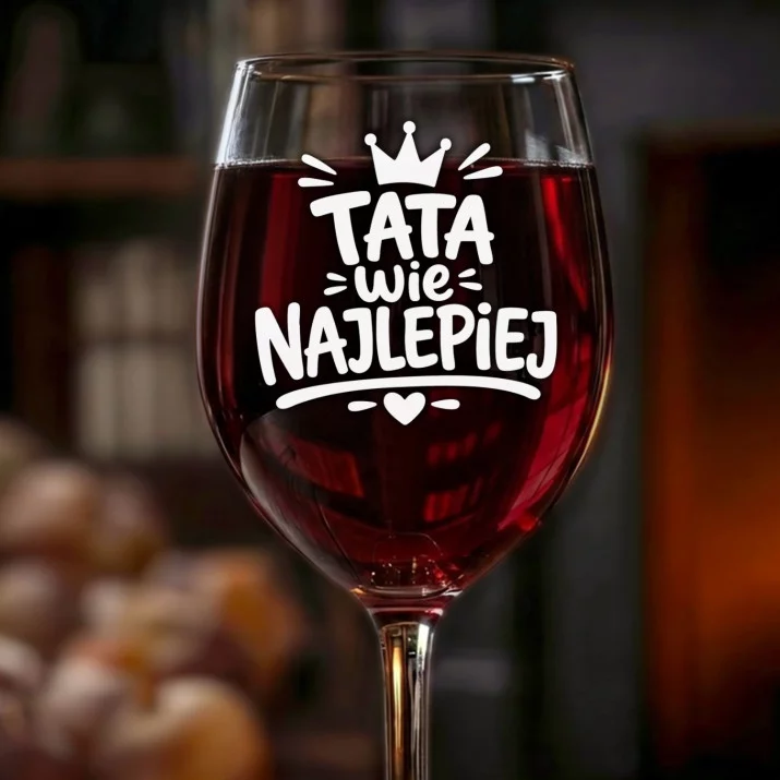 Kieliszek Do Wina Na Dzień Taty Prezent Dla Taty Mężczyzny: Tata Wie Najlepiej Kieliszek Do Wina Na Dzień Taty Prezent Dla Taty Mężczyzny: Tata Wie Najlepiej