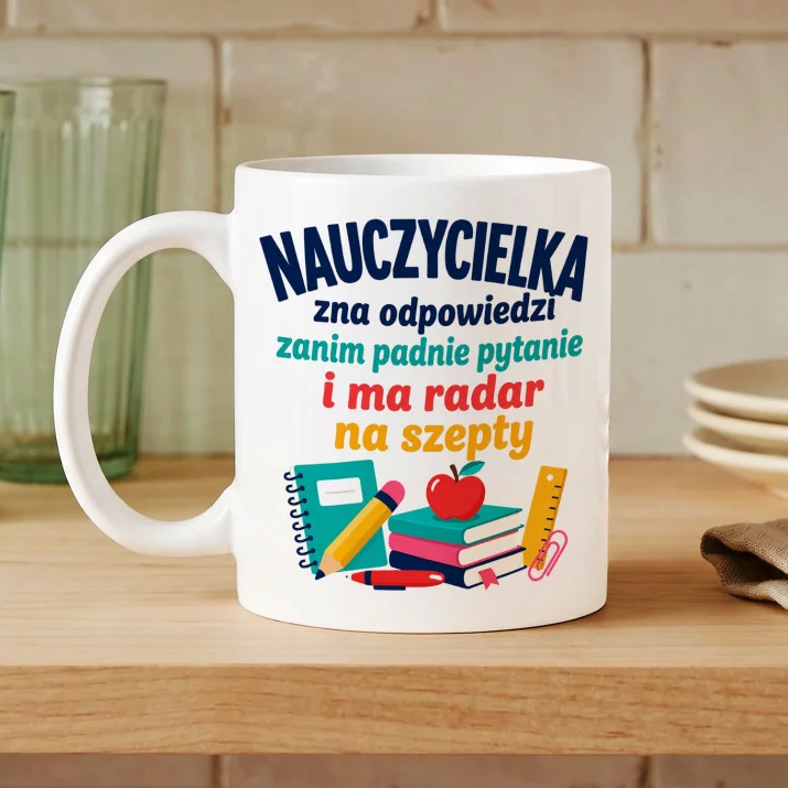 Kubek Z Nadrukiem Na Dzień Nauczyciela Prezent Dla Nauczyciela Kobiety: Nauczycielka Kubek Z Nadrukiem Na Dzień Nauczyciela Prezent Dla Nauczyciela Kobiety: Nauczycielka