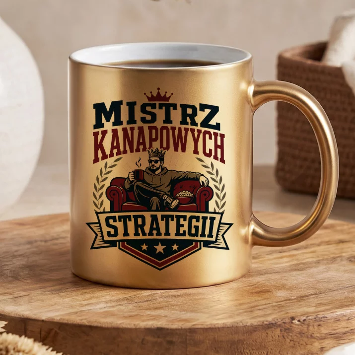 Złoty Kubek Dla Faceta Prezent Dla Mężczyzny: Suchy Humor Męski