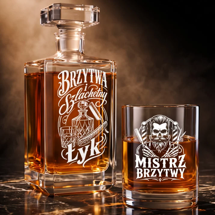 Zestaw Do Whisky Dla Barbera Prezent Dla Mężczyzny: Barberski Toast Zestaw Do Whisky Dla Barbera Prezent Dla Mężczyzny: Barberski Toast