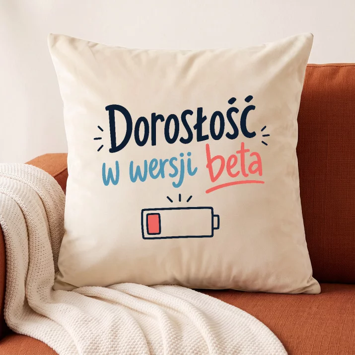 Poduszka Dekoracyjna Na 18 Prezent Dla Mężczyzny: Beta Dorosłości Poduszka Dekoracyjna Na 18 Prezent Dla Mężczyzny: Beta Dorosłości