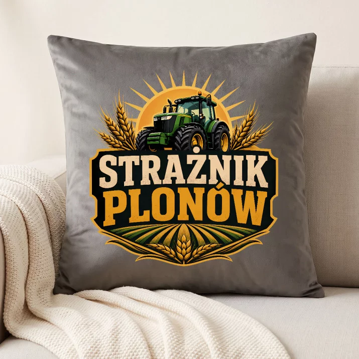 Poduszka Dekoracyjna Dla Rolnika Prezent Dla Mężczyzny: Strażnik Plonów - Poduszka Dekoracyjna Dla Rolnika Prezent Dla Mężczyzny: Strażnik Plonów -