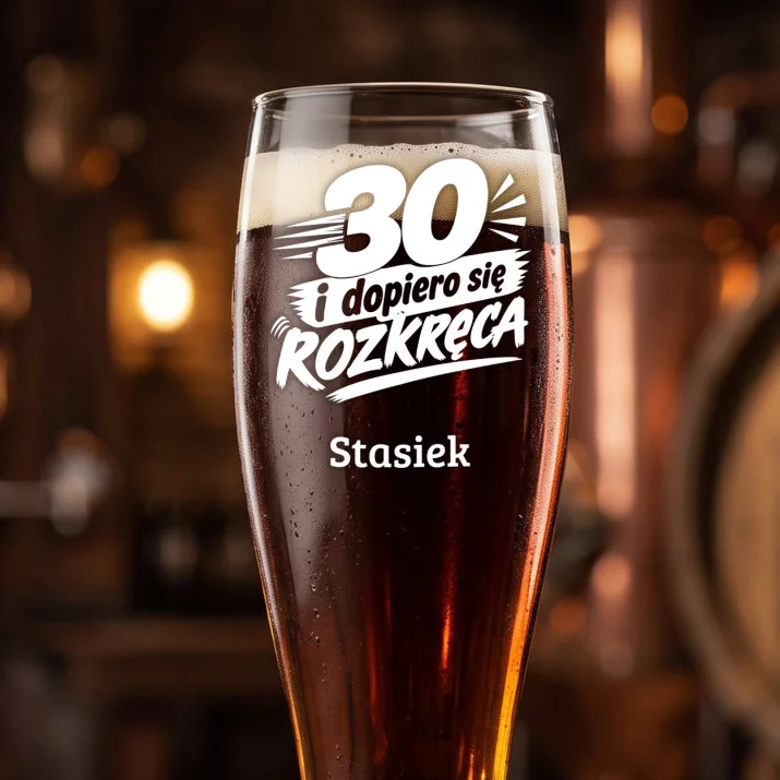 Szklanka Do Piwa Na 30 Prezent Na 30 Urodziny Dla Mężczyzny: 30 I Dopiero Się Rozkręca Szklanka Do Piwa Na 30 Prezent Na 30 Urodziny Dla Mężczyzny: 30 I Dopiero Się Rozkręca