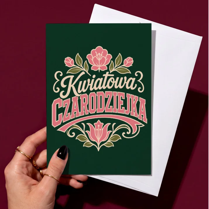 Kartka z Życzeniami Dla Florystki Dla Kobiety: Florystyczna Duma Kartka z Życzeniami Dla Florystki Dla Kobiety: Florystyczna Duma