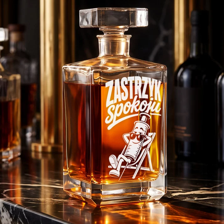 Karafka Do Whisky z Grawerem Dla Lekarza Prezent: Zastrzyk Spokoju