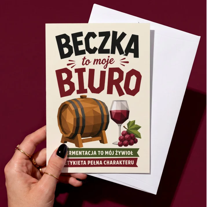 Kartka z Życzeniami Dla Winiarza Dla Mężczyzny: Winnica Z Humorem Kartka z Życzeniami Dla Winiarza Dla Mężczyzny: Winnica Z Humorem