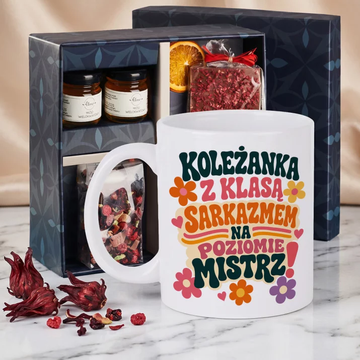 Zestaw Prezenowy Z Kubkiem Dla Koleżanki: Z Klasą I Sarkazmem