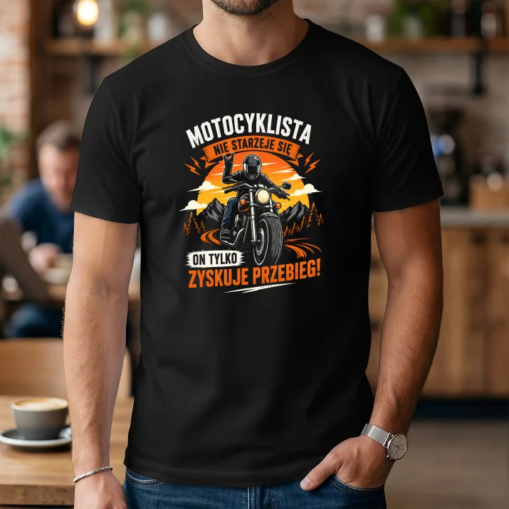 Koszulka Męska Dla Fana Motocykli Prezent Dla Mężczyzny: Motocyklista Się Nie