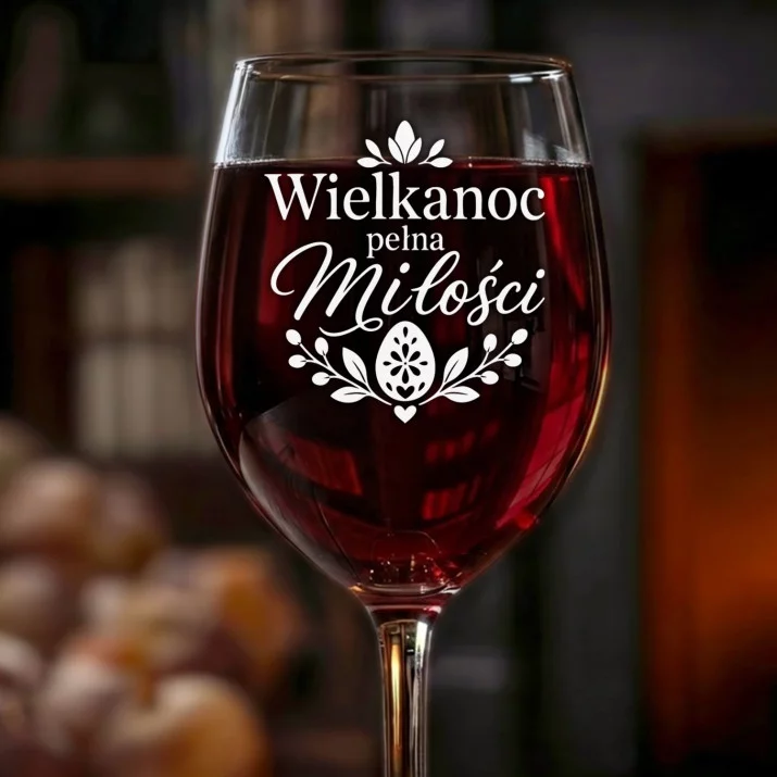 Kieliszek Do Wina Na Wielkanoc Prezent Dla Kobiety: Wielkanoc Pełna Miłości