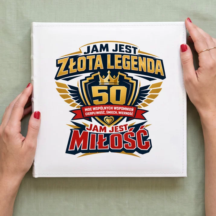 Album Na Zdjęcia Tradycyjny Na 50 Rocznicę Ślubu Prezent Dla Pary: Złota Legenda Miłości Album Na Zdjęcia Tradycyjny Na 50 Rocznicę Ślubu Prezent Dla Pary: Złota Legenda Miłości