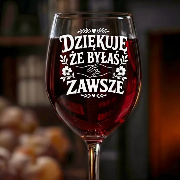 Kieliszek Do Wina Na 80 Urodziny Prezent Dla Kobiety: Dziękuję Że Byłaś Zawsze Kieliszek Do Wina Na 80 Urodziny Prezent Dla Kobiety: Dziękuję Że Byłaś Zawsze