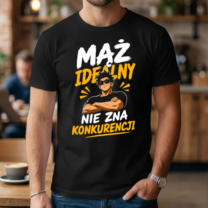 Koszulka Męska Dla Męża Prezent Na Rocznicę Ślubu Dla Mężczyzny: Nie Zna Konkurencji