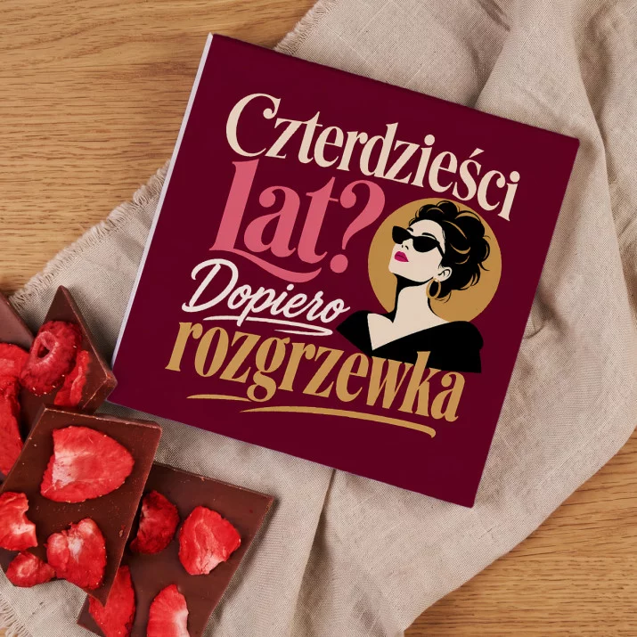 Czekolada Z Truskawkami Na 40 Lat Prezent Dla 40 Latki Kobiety: Inteligentny Sarkazm Czekolada Z Truskawkami Na 40 Lat Prezent Dla 40 Latki Kobiety: Inteligentny Sarkazm