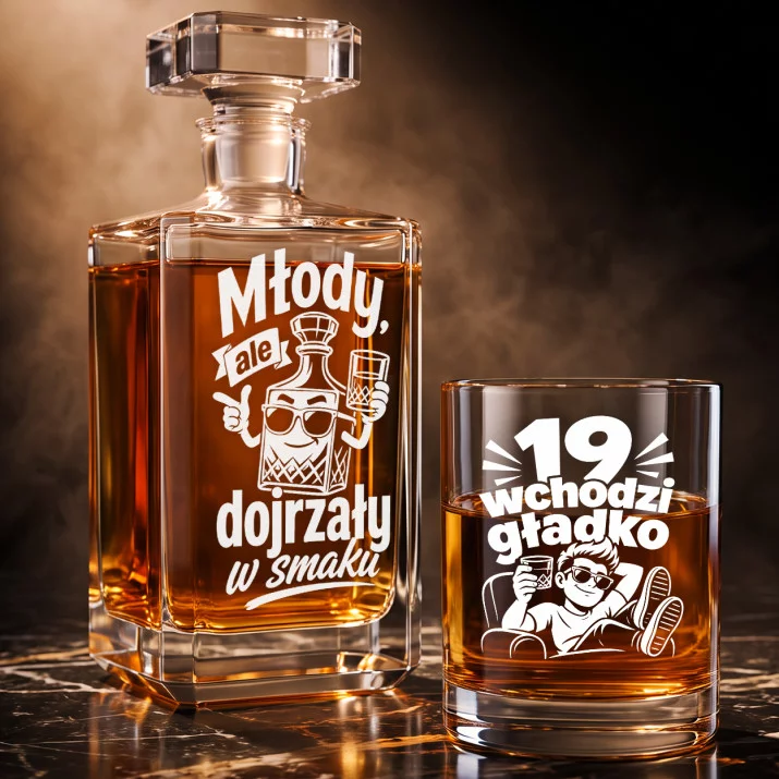 Zestaw Do Whisky Na 19 Urodziny Prezent Dla Mężczyzny: Młody Z Klasą