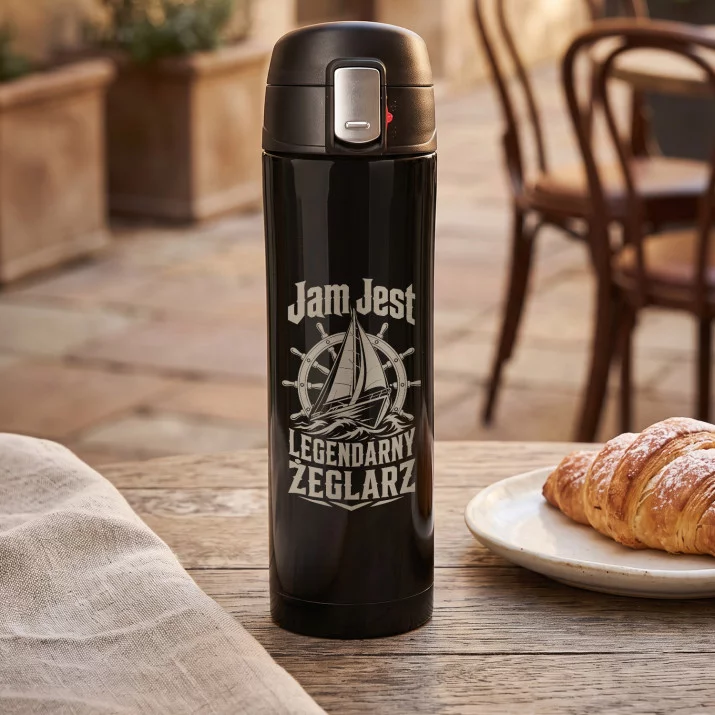 Kubek Termiczny 440ml Dla Żeglarza Prezent: Jam Jest Legendarny Żeglarz