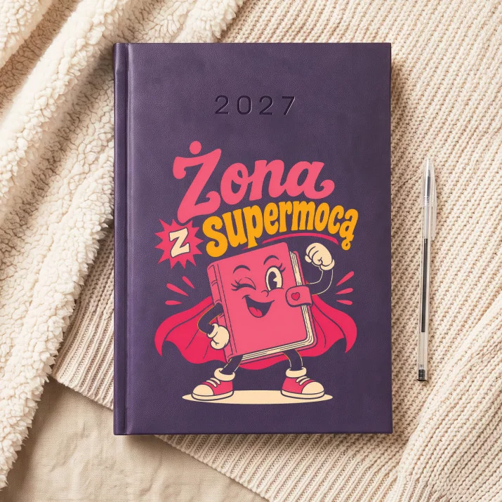 Kalendarz Książkowy A5 2027 Dla Żony Prezent Na Rocznicę Ślubu Dla Kobiety: Retro Maskotka Domowa