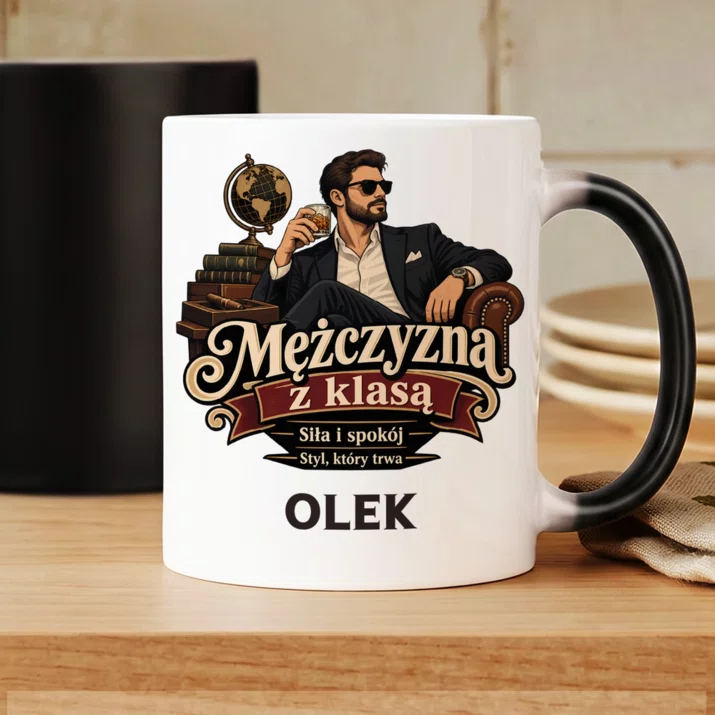 Kubek Personalizowany Dla Mężczyzny Prezent Dla Mężczyzny: Mężczyzna Z Klasą Kubek Personalizowany Dla Mężczyzny Prezent Dla Mężczyzny: Mężczyzna Z Klasą