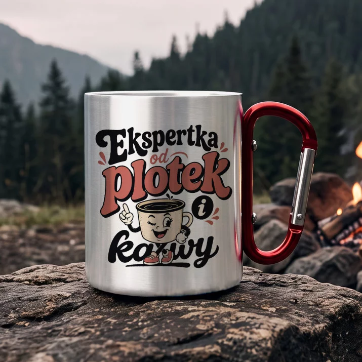Kubek Metalowy z Karabińczykiem Dla Przyjaciółki Prezent Dla Kobiety: Retro Przyjaciółka Kubek Metalowy z Karabińczykiem Dla Przyjaciółki Prezent Dla Kobiety: Retro Przyjaciółka