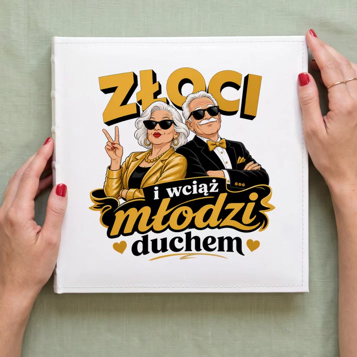 Album Na Zdjęcia Tradycyjny Na 50 Rocznicę Ślubu Prezent Dla Pary: Złote Humory Album Na Zdjęcia Tradycyjny Na 50 Rocznicę Ślubu Prezent Dla Pary: Złote Humory
