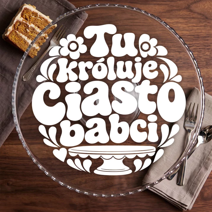 Patera Na Ciasto Dla Babci Prezent Na Dzień Babci Dla Kobiety: Babcine Słodkości Patera Na Ciasto Dla Babci Prezent Na Dzień Babci Dla Kobiety: Babcine Słodkości