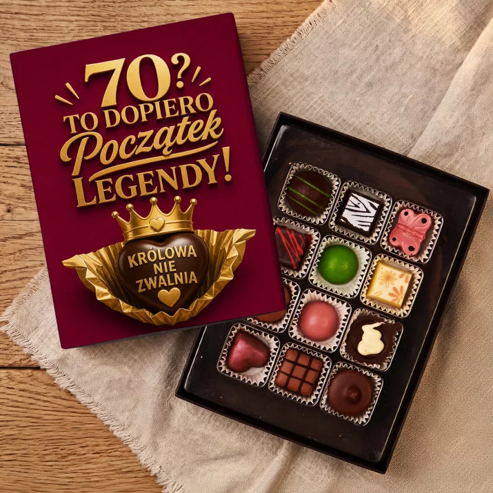 Czekoladki Dla 70 Latki Prezent Na 70 Urodziny Dla Kobiety: Królowa 70 – Legenda Czekoladki Dla 70 Latki Prezent Na 70 Urodziny Dla Kobiety: Królowa 70 – Legenda