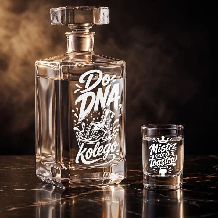 Zestaw Do Wódki z Grawerem Dla Kolegi Prezent: Męska Elegancja Zestaw Do Wódki z Grawerem Dla Kolegi Prezent: Męska Elegancja