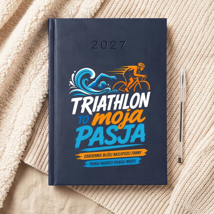 Kalendarz Książkowy A5 2027 Dla Triathlonisty Prezent Dla Mężczyzny: Triathlonowa Pasja