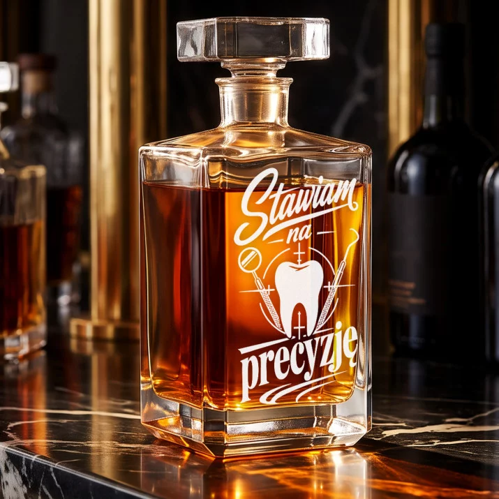 Karafka Do Whisky z Grawerem Dla Dentysty Prezent: Manifest Precyzji Karafka Do Whisky z Grawerem Dla Dentysty Prezent: Manifest Precyzji