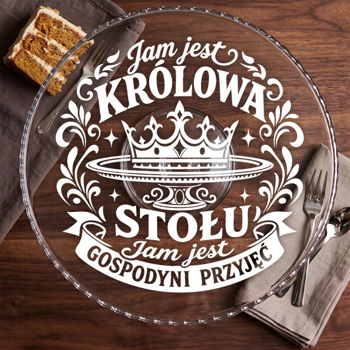 Patera Na Ciasto Dla Kobiety Prezent Dla Kobiety: Korona Stołu Patera Na Ciasto Dla Kobiety Prezent Dla Kobiety: Korona Stołu