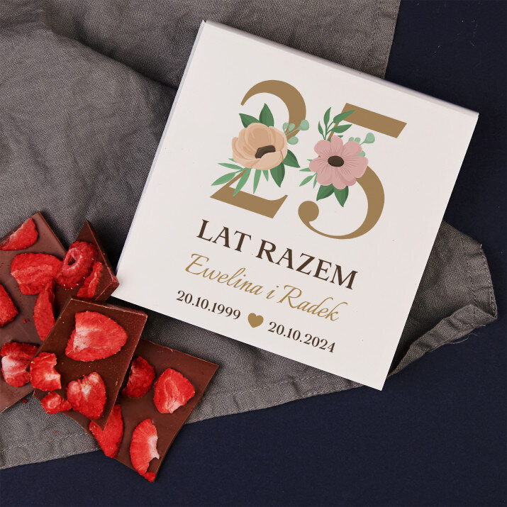 25 lat razem kwiaty - Czekolada z truskawkami