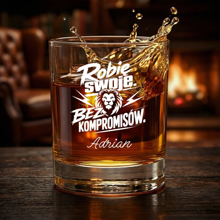 Szklanki Do Whisky z Grawerem Na Mikołajki Prezent Dla Mężczyzny: Robię Swoje. Bez