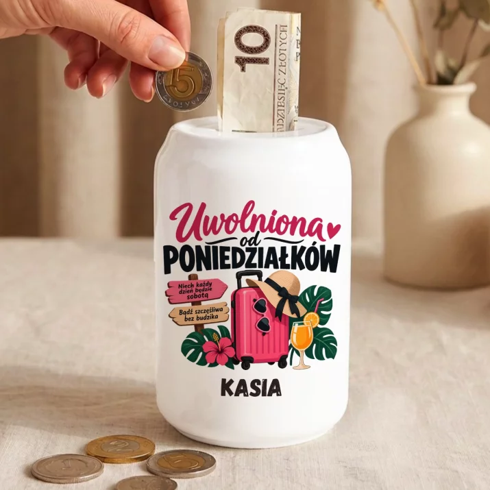 Skarbonka Na Pożegnanie W Pracy Prezent Dla Kobiety: Uwolniona Od Skarbonka Na Pożegnanie W Pracy Prezent Dla Kobiety: Uwolniona Od