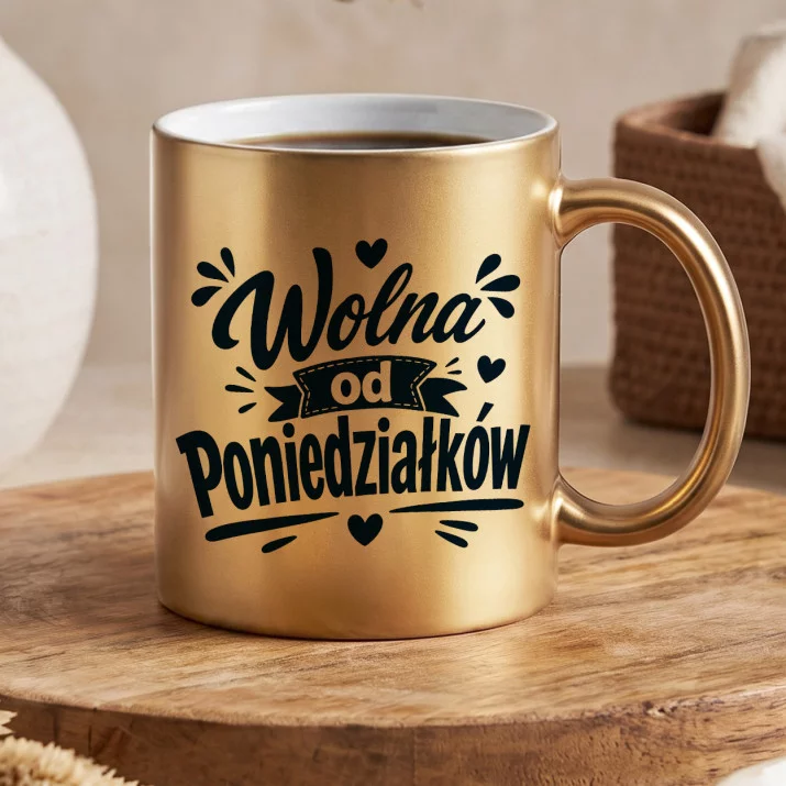 Złoty Kubek Na Pożegnanie Prezent Dla Kobiety: Kawa I Wolność