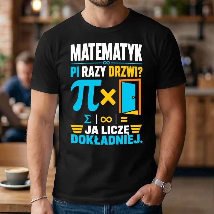 Koszulka Męska Dla Matematyka Prezent Dla Mężczyzny: Pi Razy Drzwi