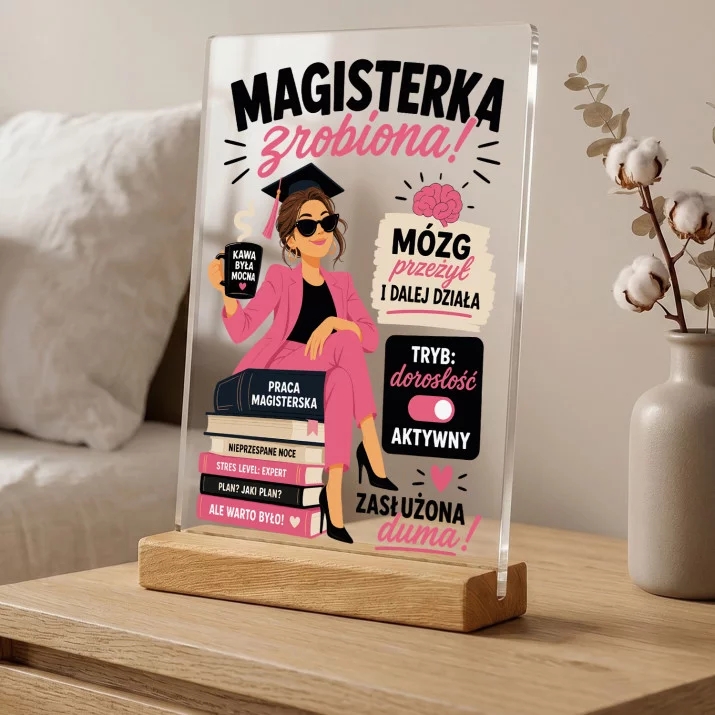 Druk Na Szkle Na Obronę Magistra Prezent Dla Kobiety: Magisterka Zrobiona Druk Na Szkle Na Obronę Magistra Prezent Dla Kobiety: Magisterka Zrobiona