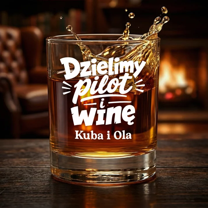 Szklanki Do Whisky z Grawerem Dla Niej i Dla Niego Prezent Dla Pary: Dzielimy Pilot I Winę Szklanki Do Whisky z Grawerem Dla Niej i Dla Niego Prezent Dla Pary: Dzielimy Pilot I Winę
