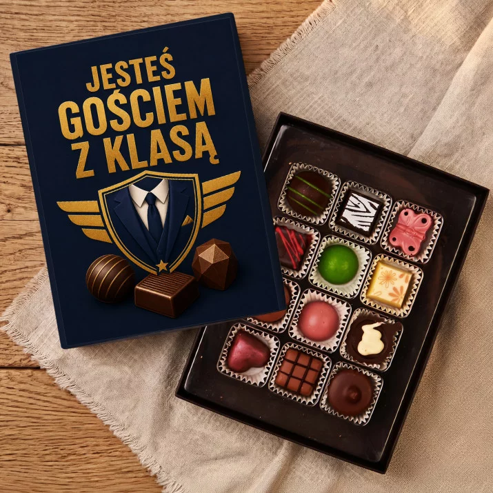 Czekoladki Na Dzień Chłopaka Prezent Dla Chłopaka Mężczyzny: Gość Z Klasą Czekoladki Na Dzień Chłopaka Prezent Dla Chłopaka Mężczyzny: Gość Z Klasą
