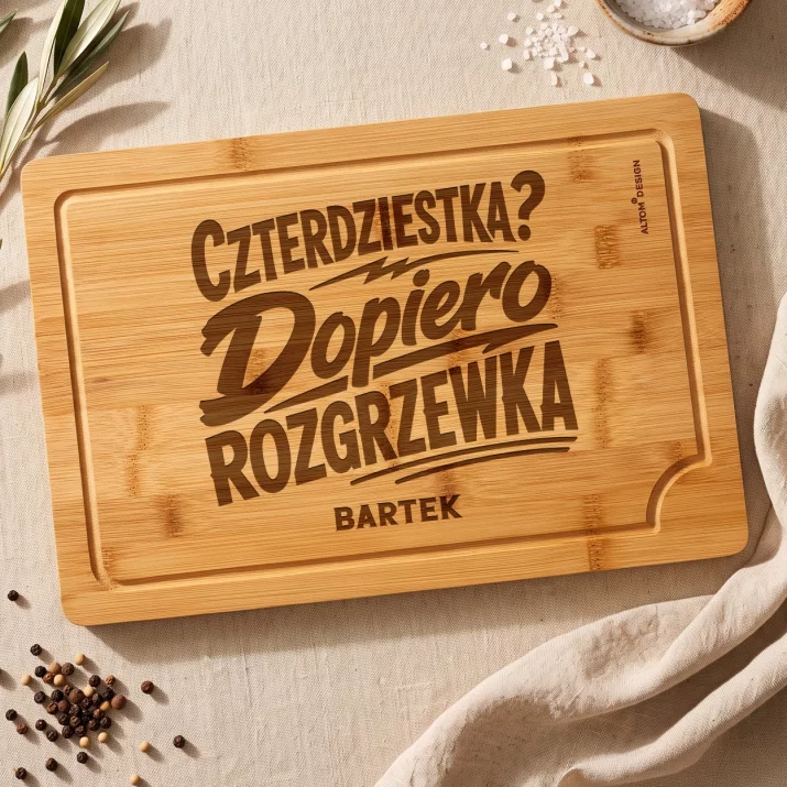 Deska Do Krojenia z Grawerem Dla 40 Latka Prezent Na 40 Urodziny Dla Mężczyzny: Czterdziestka? Dopiero Deska Do Krojenia z Grawerem Dla 40 Latka Prezent Na 40 Urodziny Dla Mężczyzny: Czterdziestka? Dopiero