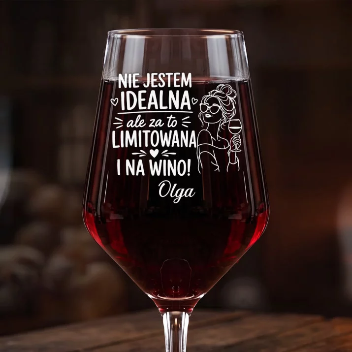 Mega Kieliszek Do Wina z Grawerem Dla Młodej Kobiety Prezent Dla Kobiety: Limitowana I Na Wino Mega Kieliszek Do Wina z Grawerem Dla Młodej Kobiety Prezent Dla Kobiety: Limitowana I Na Wino