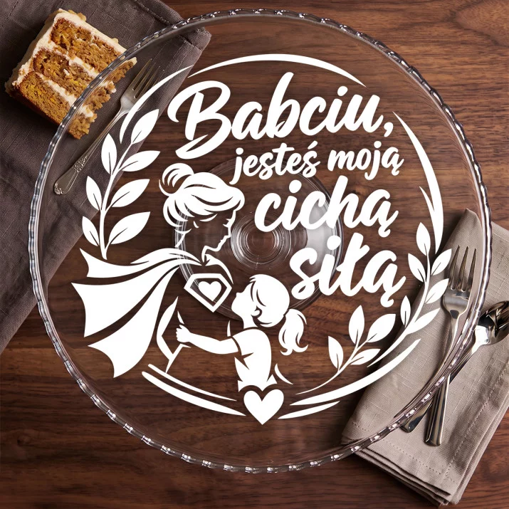 Patera Na Ciasto Dla Babci Prezent Na Dzień Babci Dla Kobiety: Czuła Opoka Patera Na Ciasto Dla Babci Prezent Na Dzień Babci Dla Kobiety: Czuła Opoka