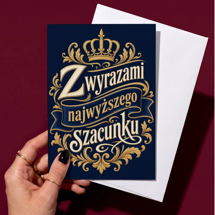 Kartka z Życzeniami Dla Dyrektora Dla Mężczyzny: Minimalistyczny Prestiż